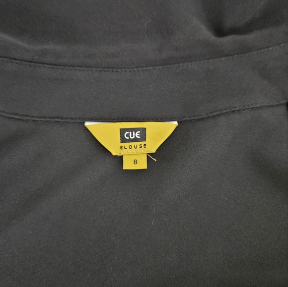 CUE | black women's blouse | Size 8 - Picture 6 of 8
